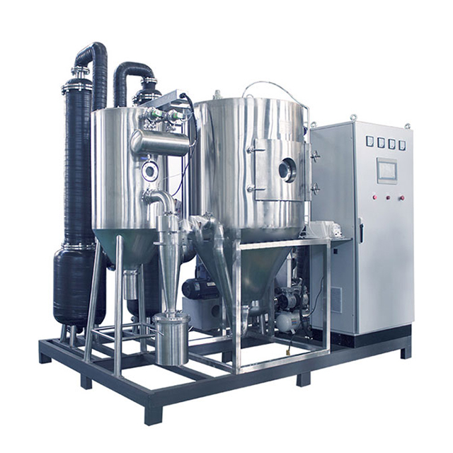 Closed loop high temperature spray dryer for preparation of organic medicine