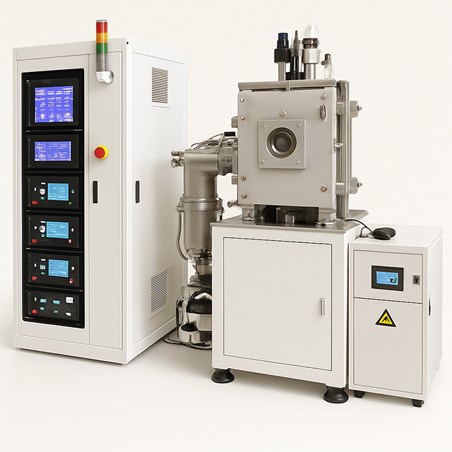Four-source organic-inorganic combined evaporation coating equipment