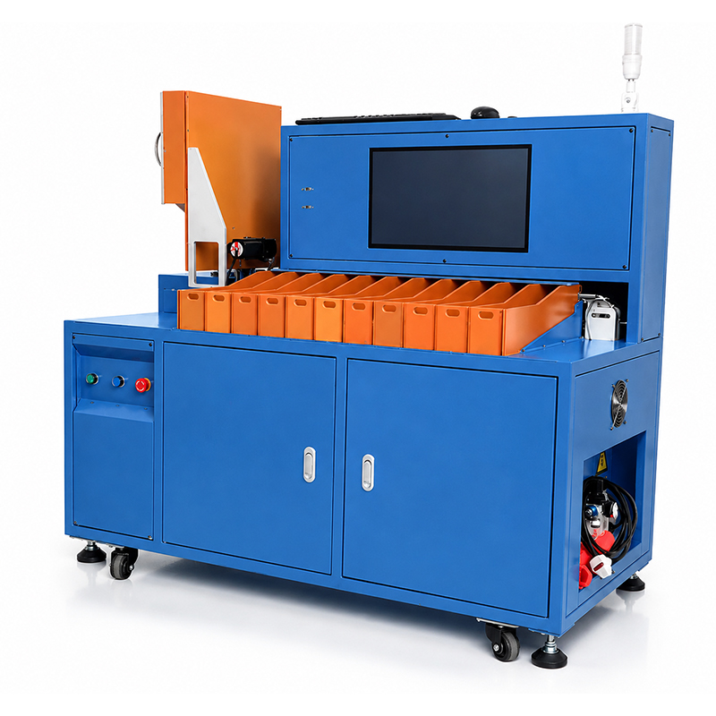 11-Channel Laboratory Li-ion AA Cylindrical Cell IR & Voltage Testing Grading Sorting Machine