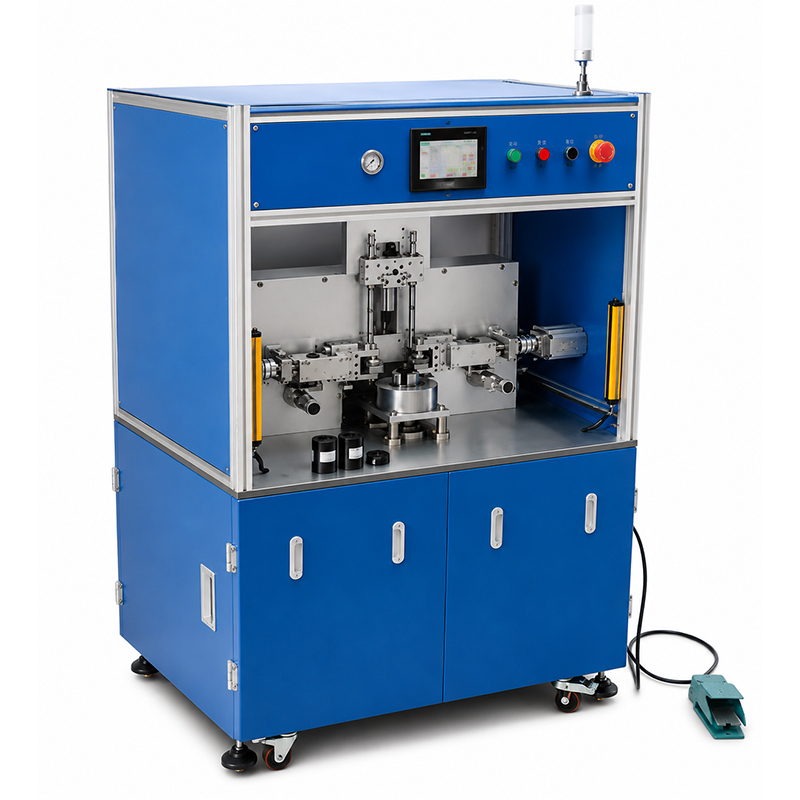 Automatic Cylindrical Supercapacitor Grooving and Pre-Sealing Machine