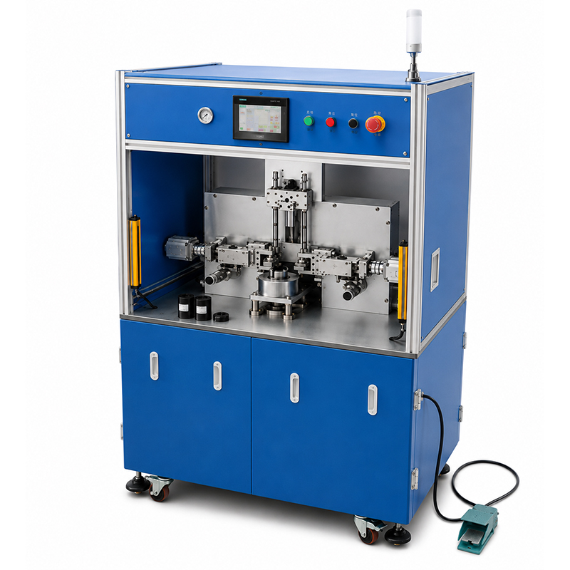 Automatic Cylindrical Supercapacitor Grooving and Pre-Sealing Machine