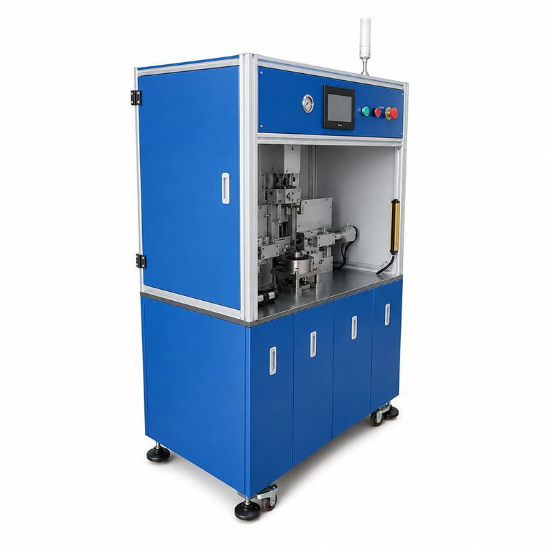 Automatic Cylindrical Supercapacitor Grooving and Pre-Sealing Machine