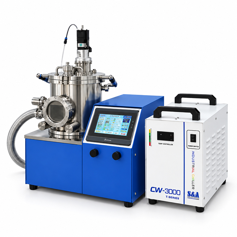 Single Target Magnetron Sputtering System for SEM Thin Film Coating